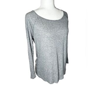 Monrow classic ribbed relaxed long sleeved top size Small